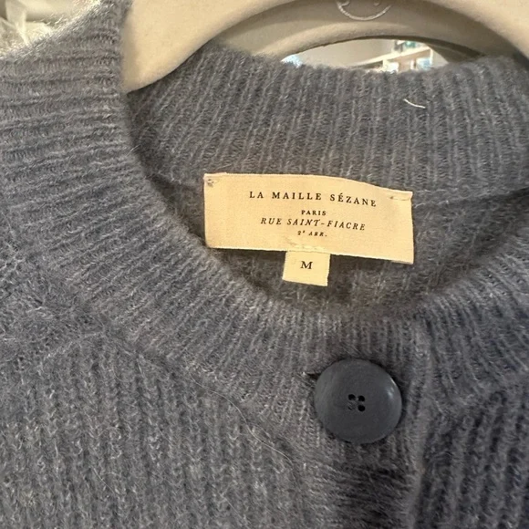 Sezane Summer Blue Emile Cardigan - Picture 3 of 3